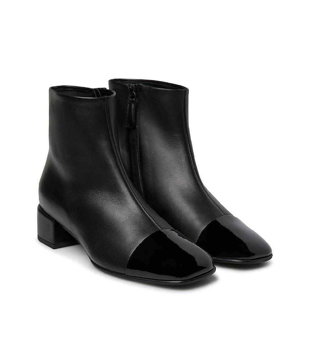 Loriblu Stivaletto nappa nero con dettagli in vernice Convenienza