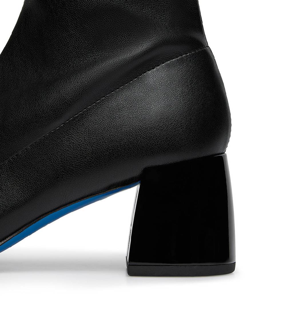Loriblu Stivaletto in pelle nera con dettagli in vernice Outlet