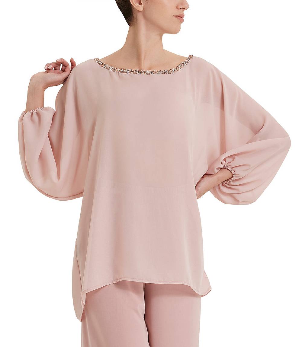 Loriblu Blusa georgette rosa cipria Vendita