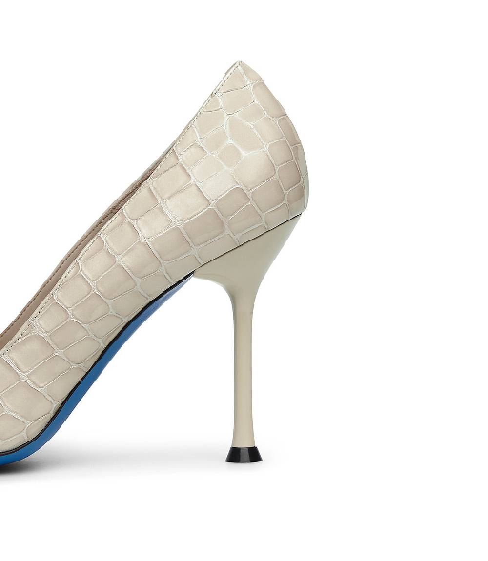 Loriblu Decollete in pelle testurizzata beige Offerta