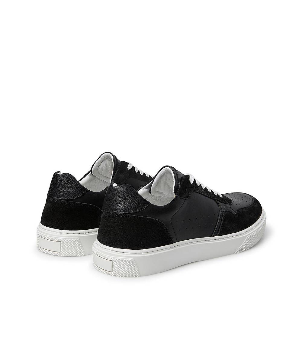 Loriblu Sneaker in pelle e camoscio nero Promozione