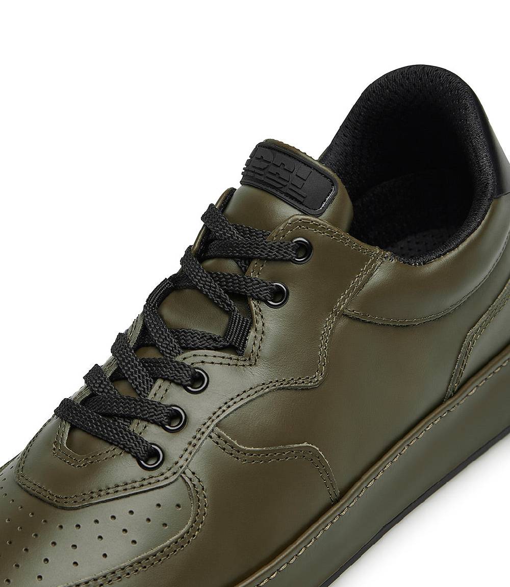 Loriblu Sneakers in pelle verde e nera Pezzi Unici