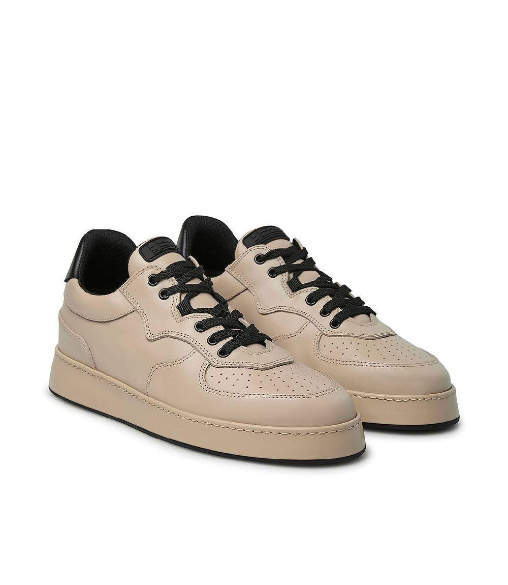 Loriblu Sneakers in pelle beige e nero Qualità Garantita