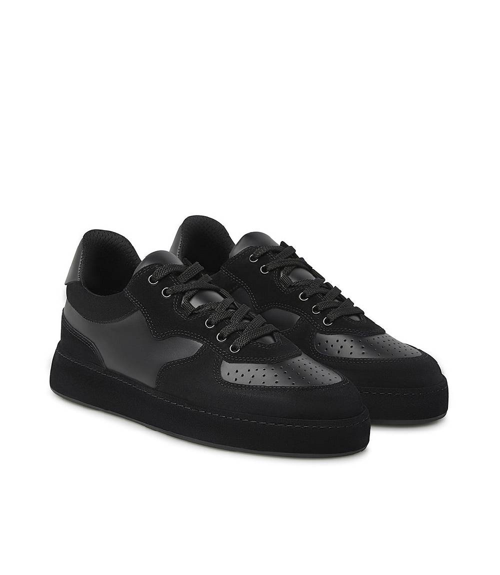 Loriblu Sneakers in nappa e camoscio nero Acquista Ora