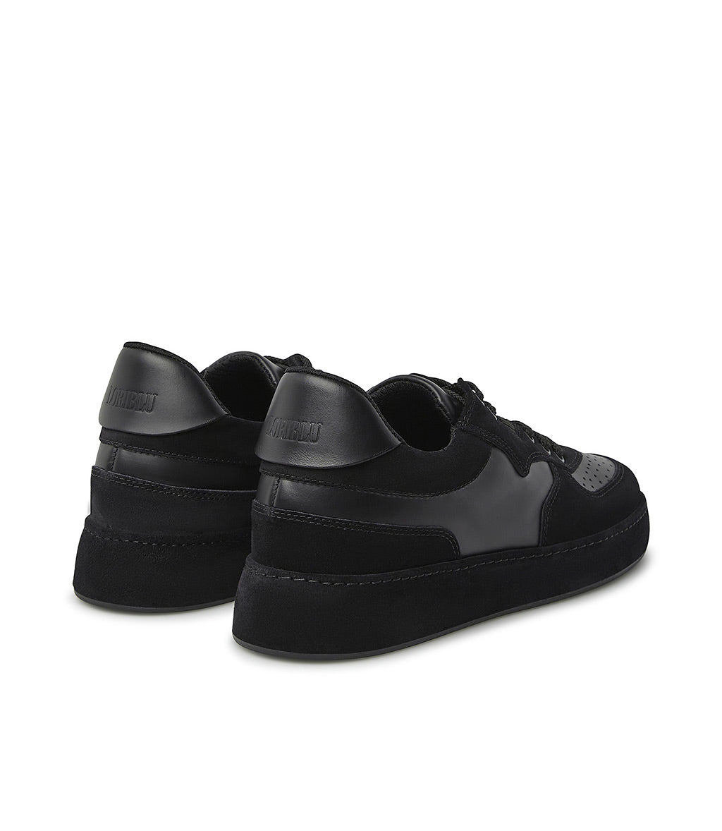 Loriblu Sneakers in nappa e camoscio nero Acquista Ora