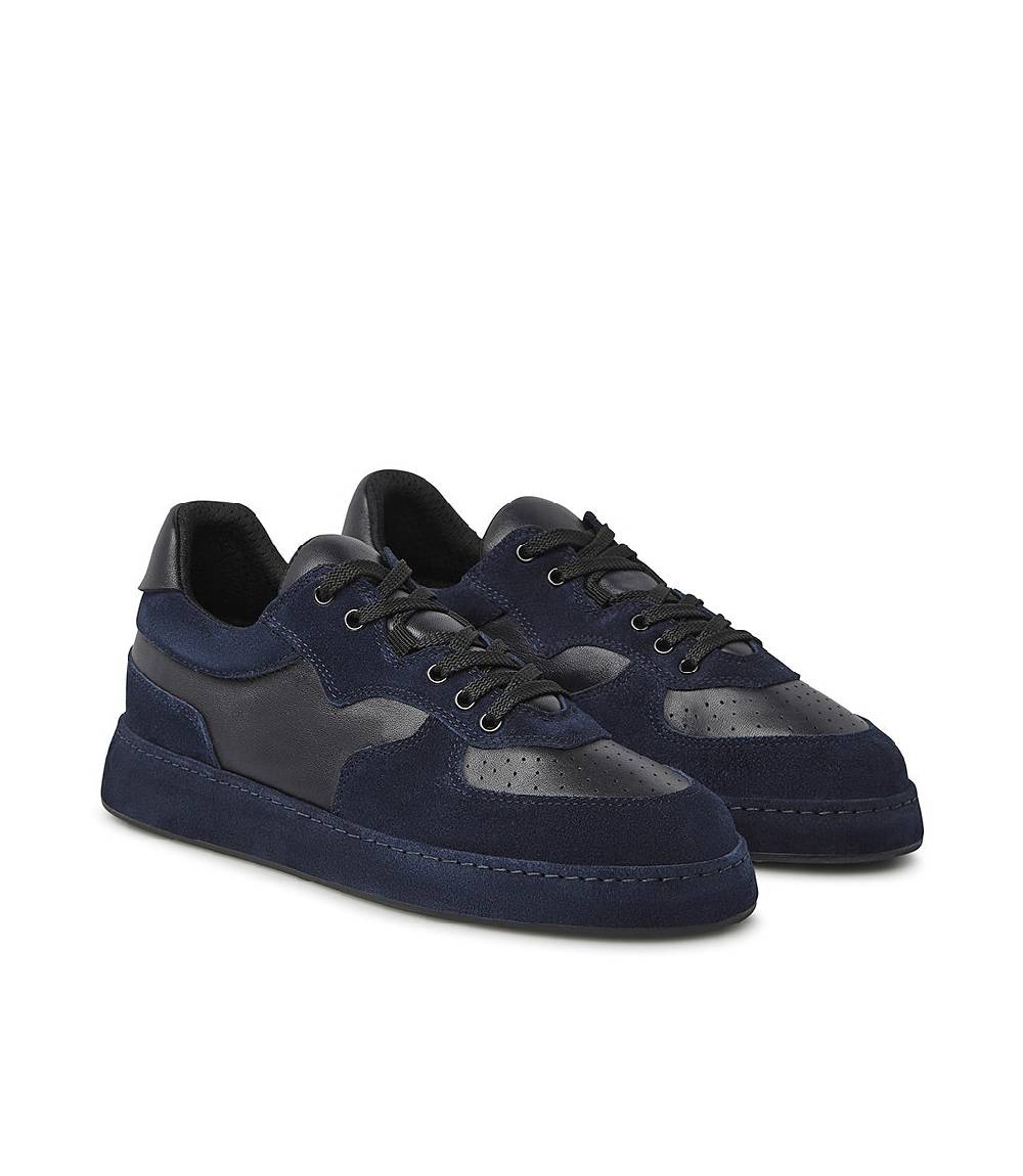 Loriblu Sneakers in nappa e camoscio blu scuro Consegna Veloce