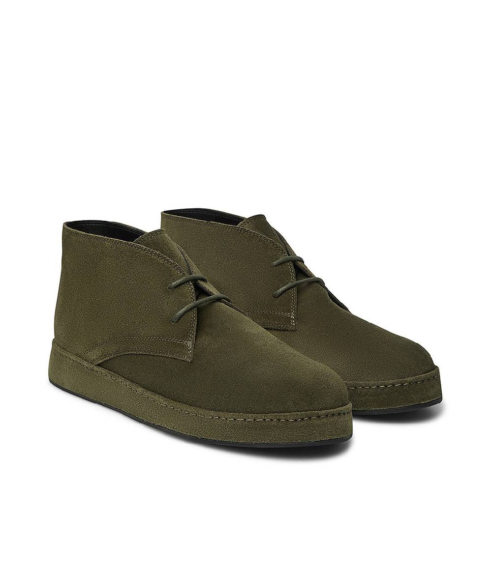 Loriblu Polacchini in pelle scamosciata verde Prezzo Ridotto