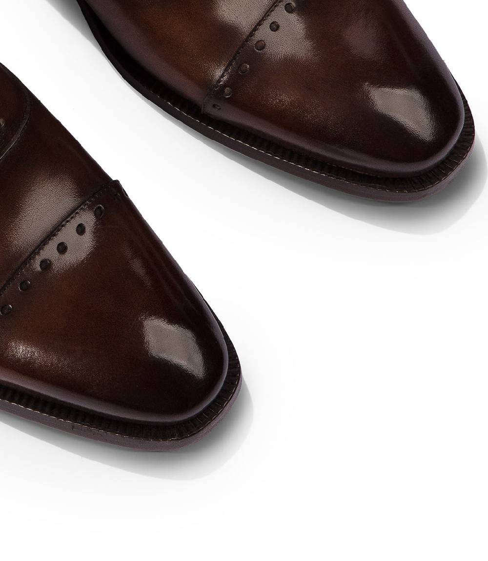 Loriblu Oxford in pelle marrone brogue Vendita Calda