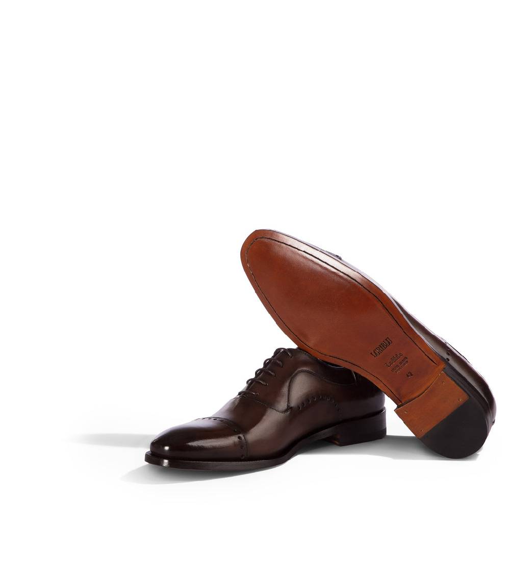 Loriblu Oxford in pelle marrone brogue Vendita Calda
