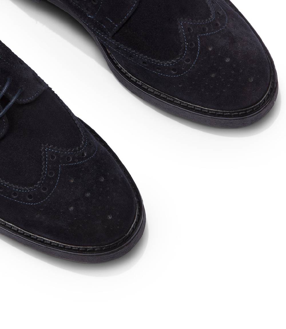 Loriblu Derby in camoscio brogue blu I Più Venduti