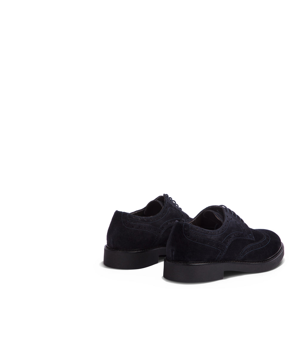 Loriblu Derby in camoscio brogue blu I Più Venduti