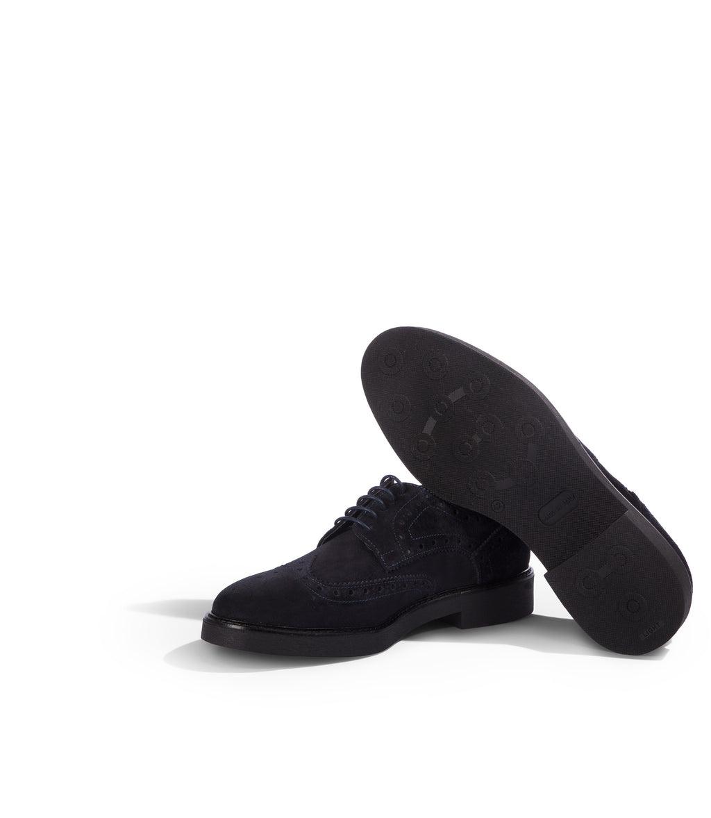 Loriblu Derby in camoscio brogue blu I Più Venduti