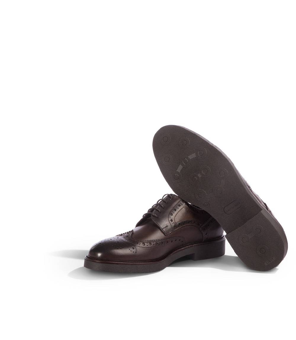Loriblu Derby in pelle brogue marrone Vendite Flash