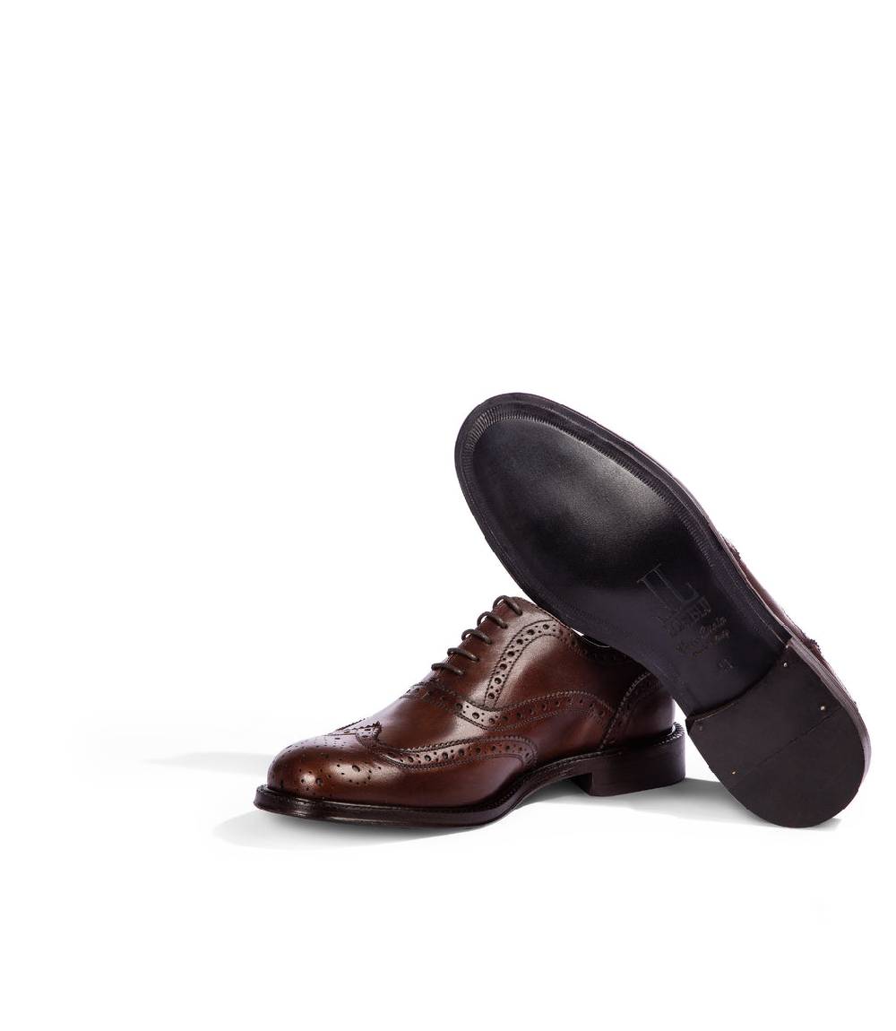 Loriblu Stringate oxford in pelle brogue marrone Qualità
