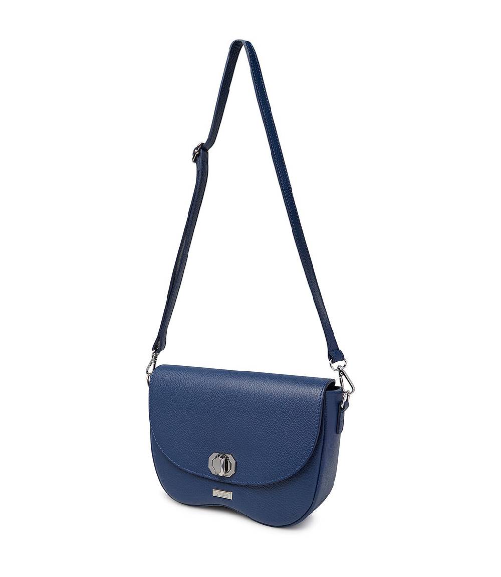 Loriblu Borsa a tracolla in pelle blu testurizzata Acquista Ora