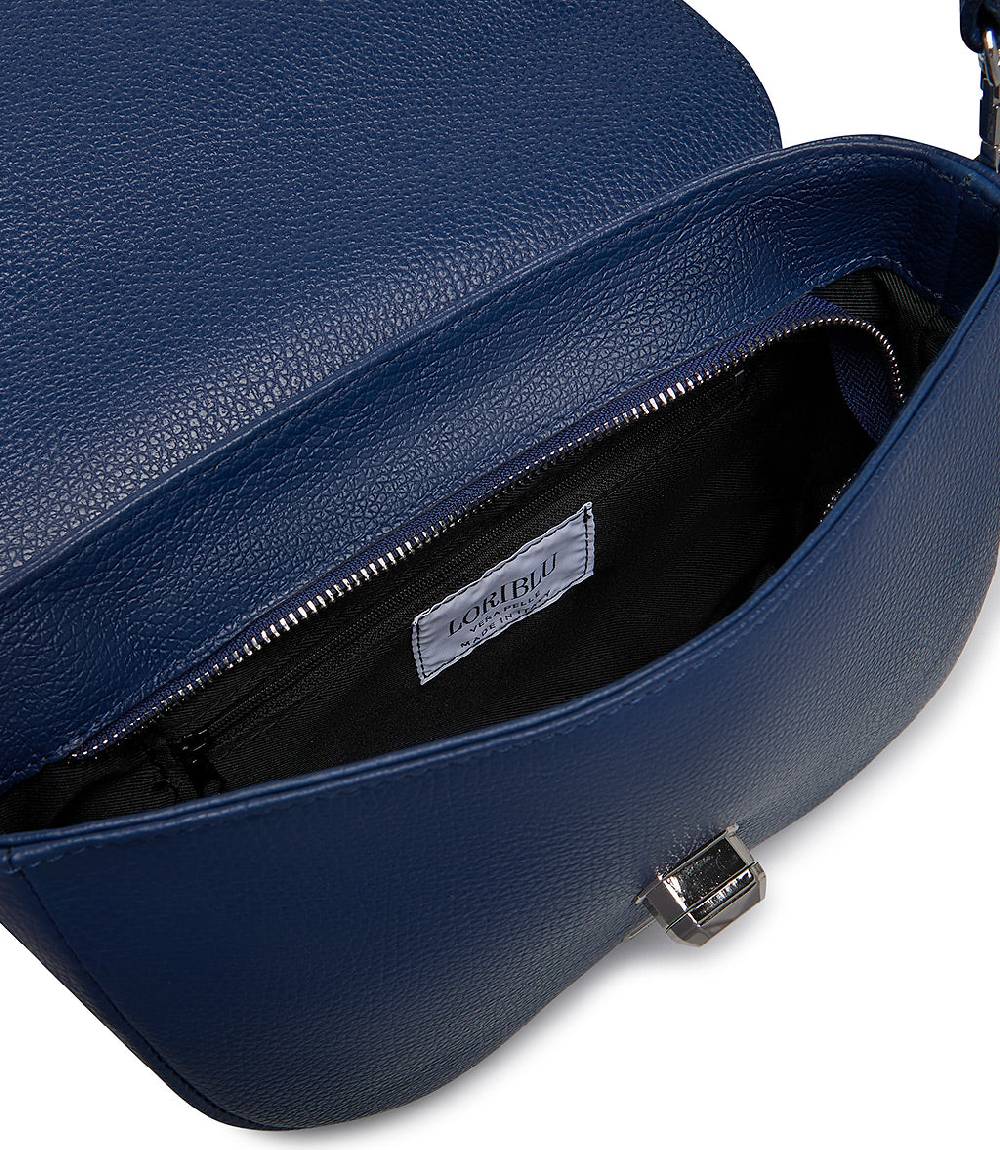 Loriblu Borsa a tracolla in pelle blu testurizzata Acquista Ora