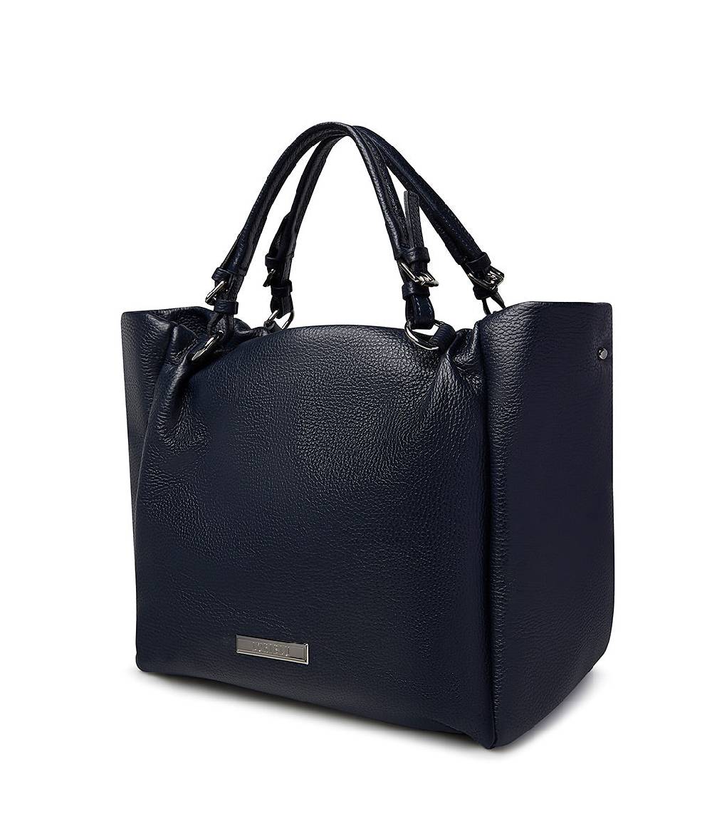 Loriblu Borsa in pelle martellata blu Consegna Veloce