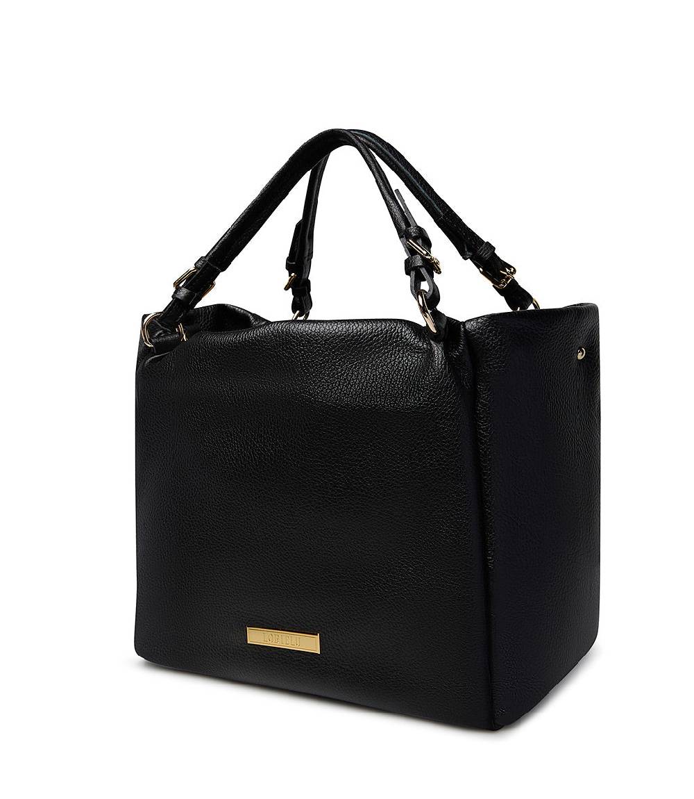 Loriblu Borsa nera in pelle martellata Promozione Limitata