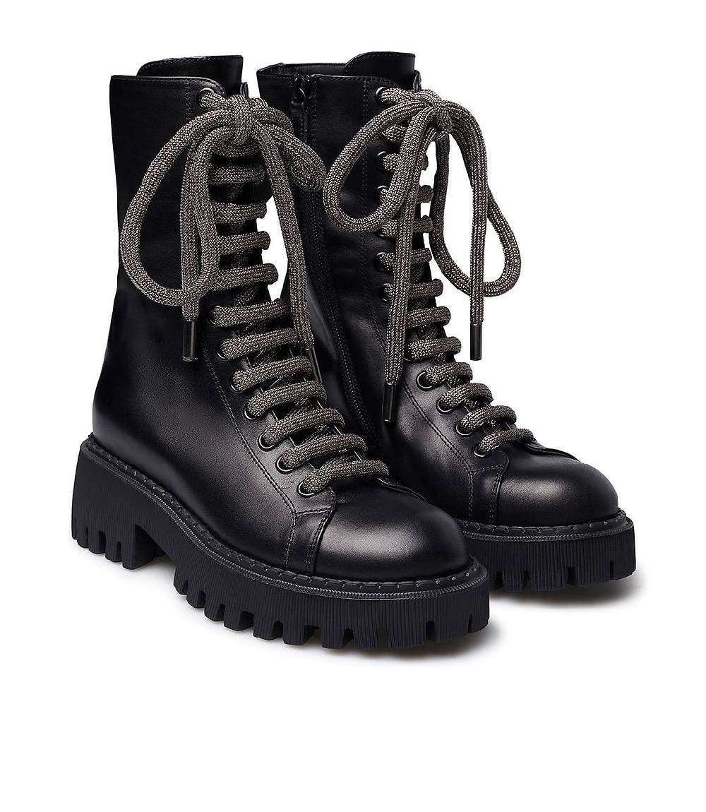 Loriblu Anfibi in pelle nera Offerta