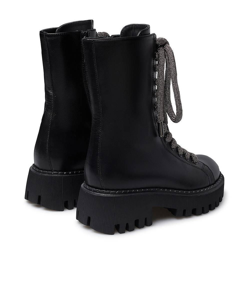 Loriblu Anfibi in pelle nera Offerta
