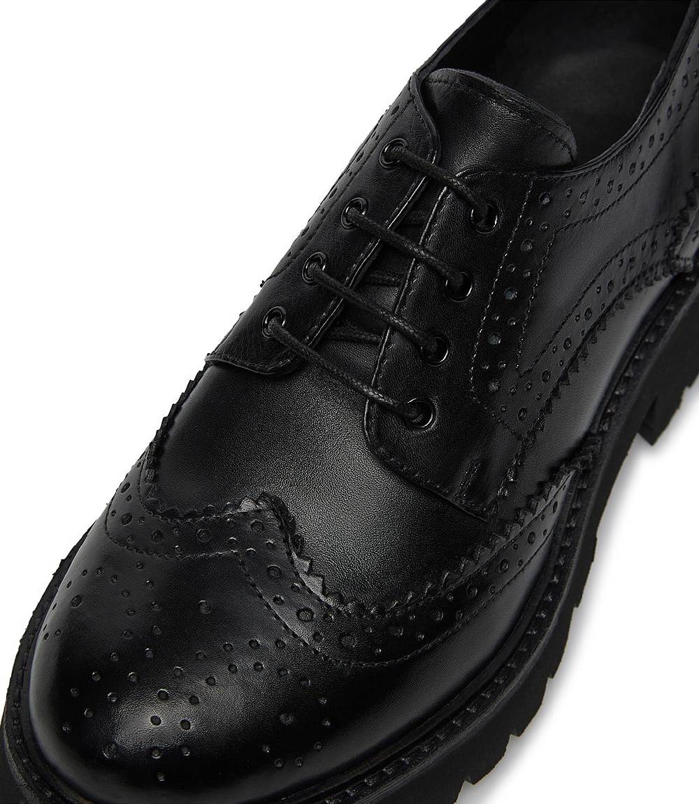 Loriblu Derby brogue in vitello nero Nuova