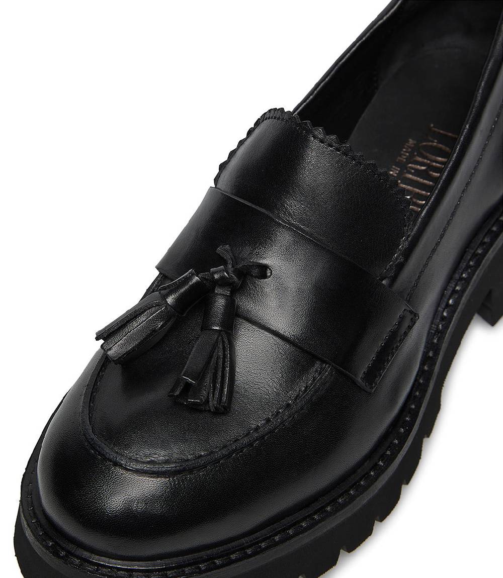 Loriblu Mocassini in nappa nera con nappine Moda