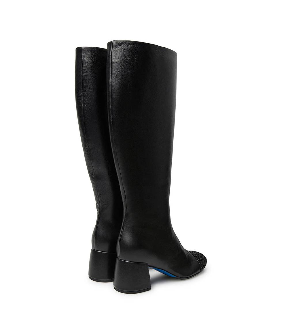 Loriblu Stivale in nappa nera con cristalli Nuovo