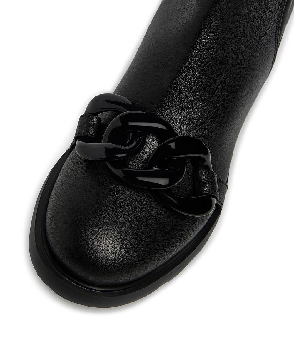 Loriblu Stivaletto in nappa nera con accessorio Pezzi Unici