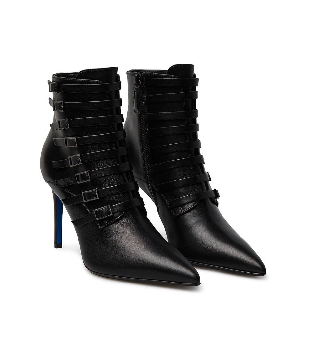 Loriblu Stivaletto in nappa nera con cinturini Negozi Online