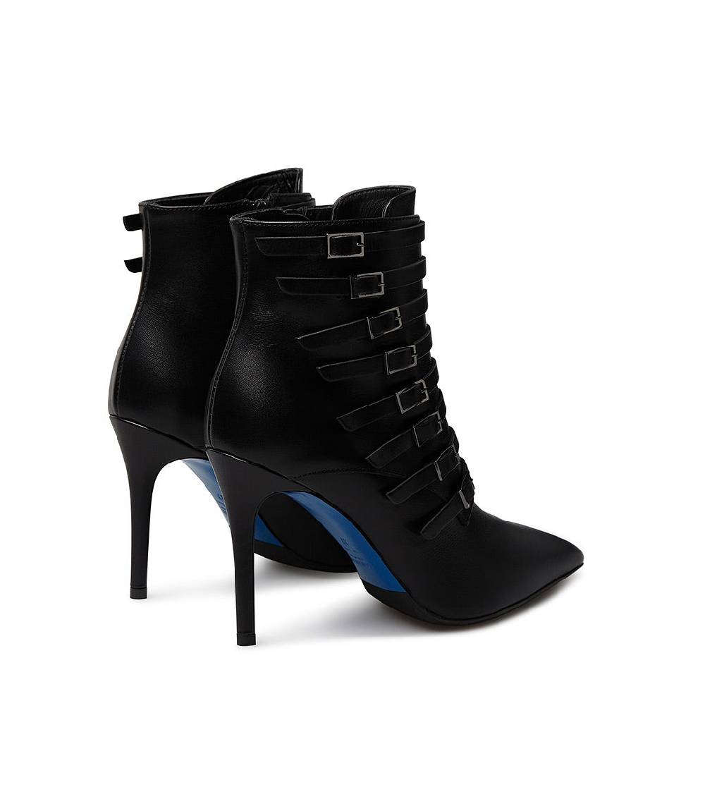 Loriblu Stivaletto in nappa nera con cinturini Negozi Online