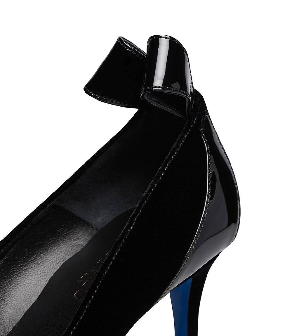 Loriblu Décolleté in velluto e vernice nera Affare Del Giorno