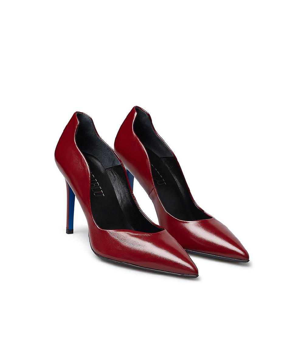 Loriblu Décolleté onda in pelle lucida bordeaux Online