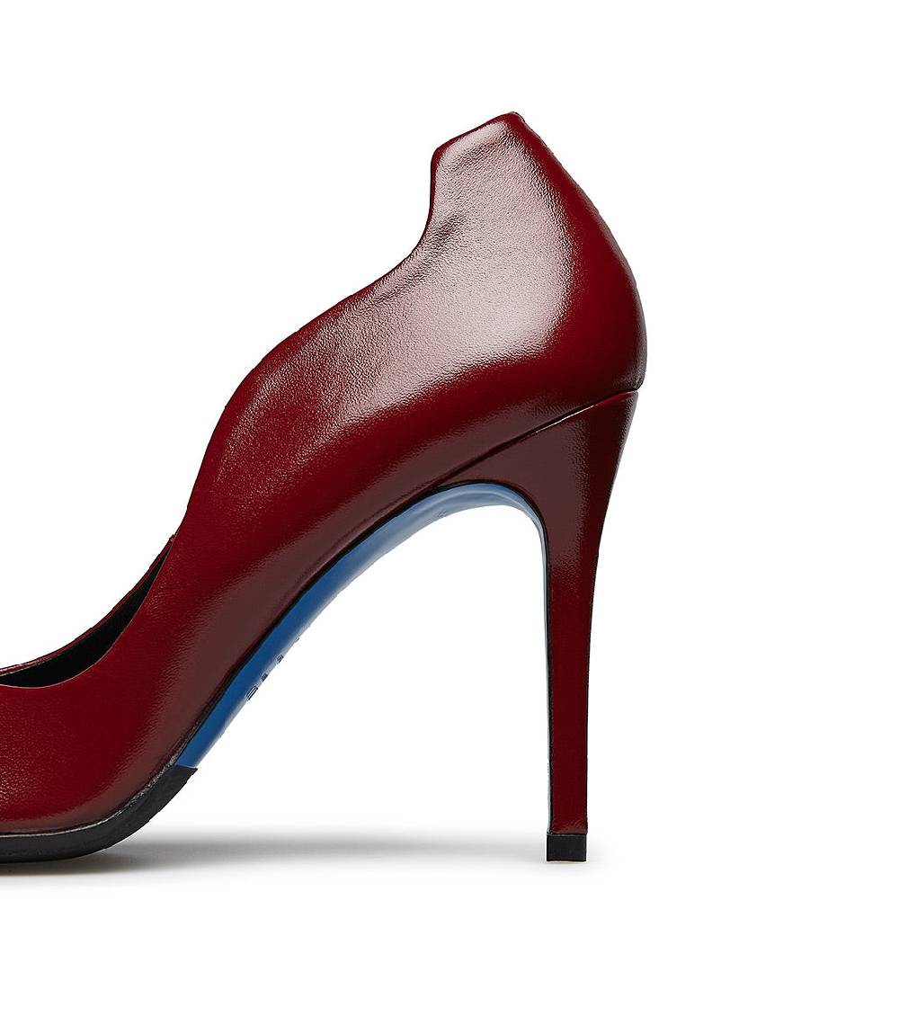 Loriblu Décolleté onda in pelle lucida bordeaux Online