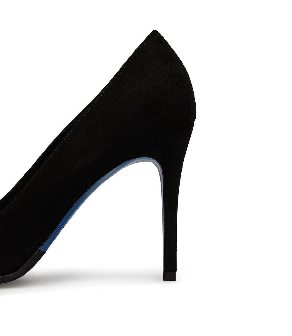 Loriblu Décolleté in nappa nera con cristalli Outlet