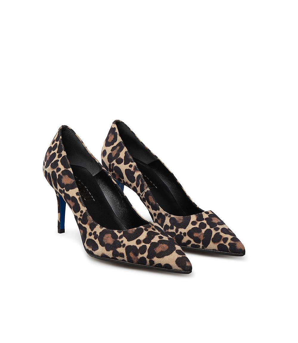 Loriblu Décolleté in camoscio stampa maculato In Linea