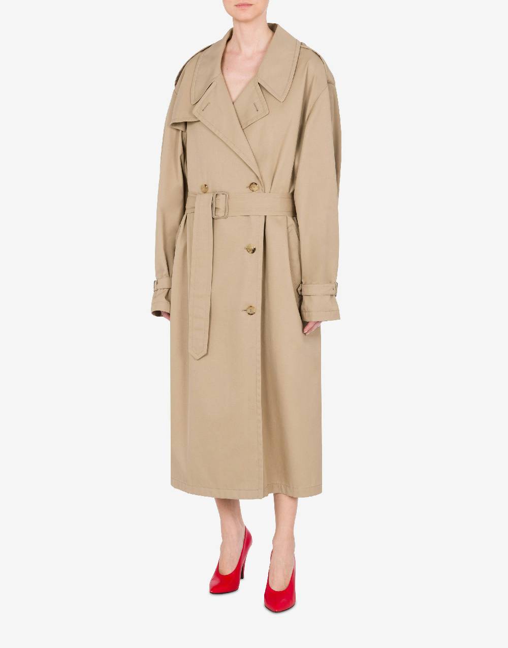 ﻿Love Moschino Trench in gabardina di cotone e nylon I Più Venduti