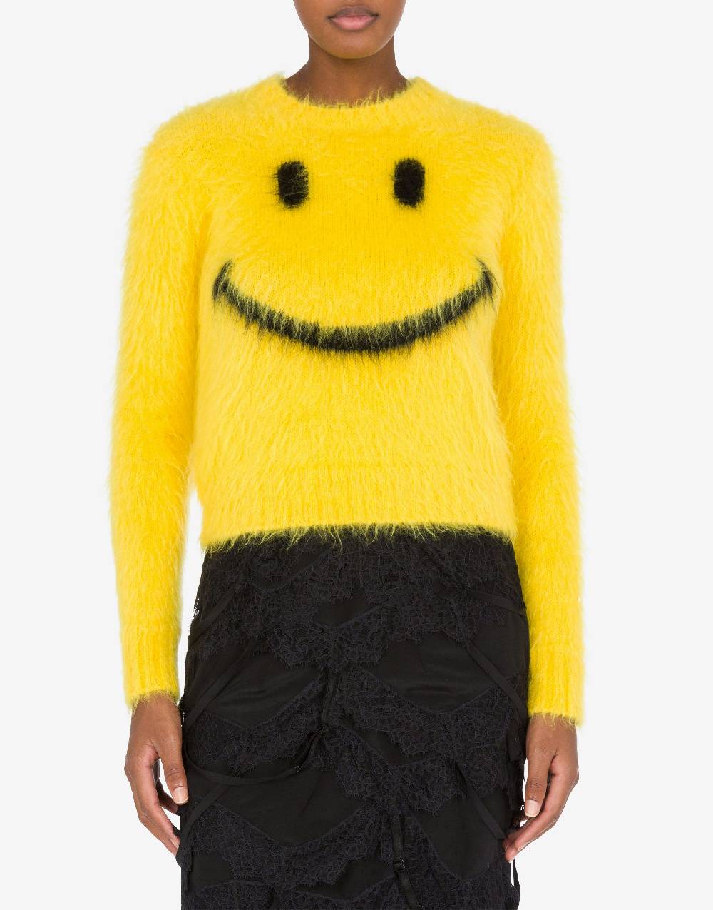Love Moschino Pullover in mohair garzato Smiley Italy