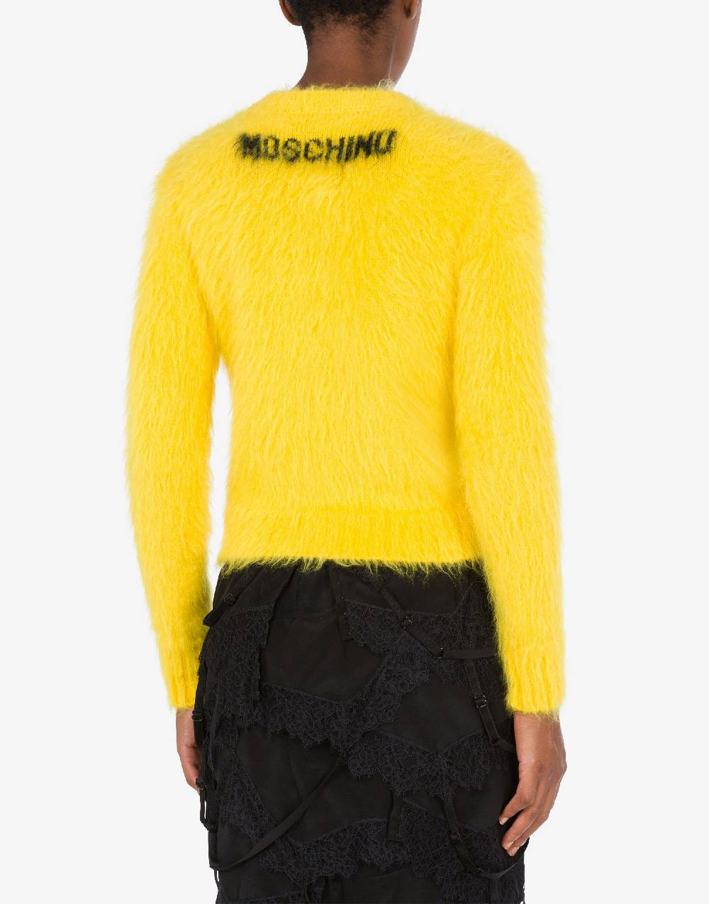 Love Moschino Pullover in mohair garzato Smiley Italy