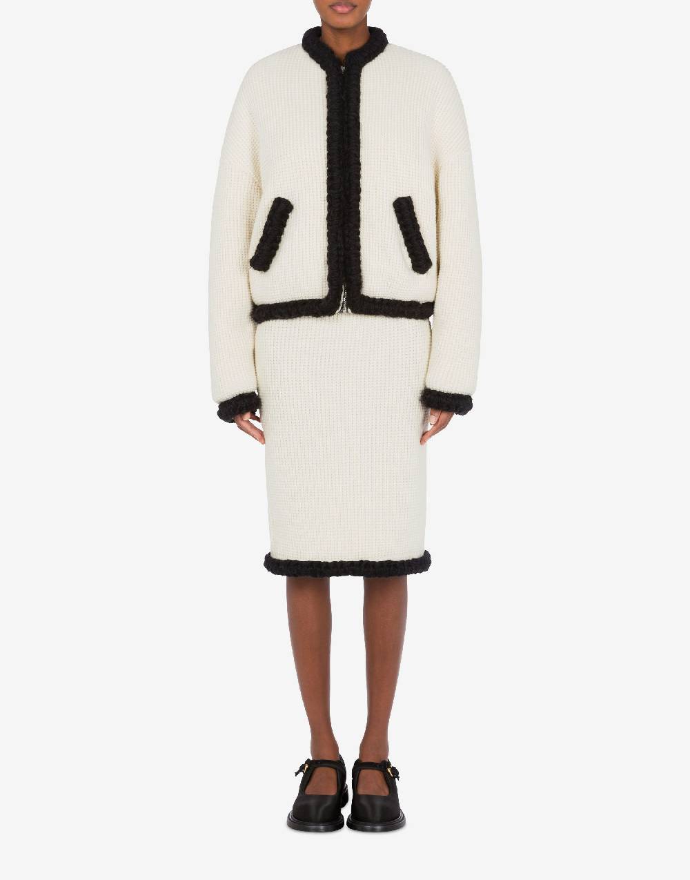 Love Moschino Giacca corta in lambswool superfine Vendita