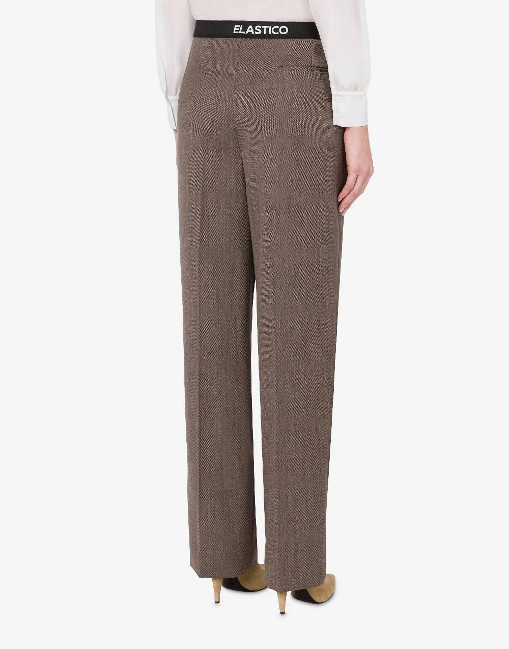 Love Moschino Pantalone in tela di lana Elastic Band Spedizione Gratuita