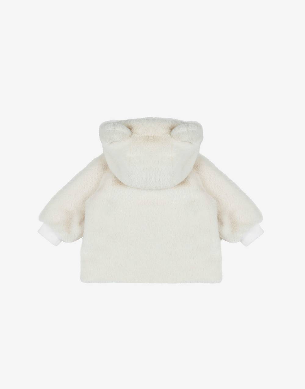 Love Moschino Cappotto in tessuto soft Teddy Heart Patch Novità