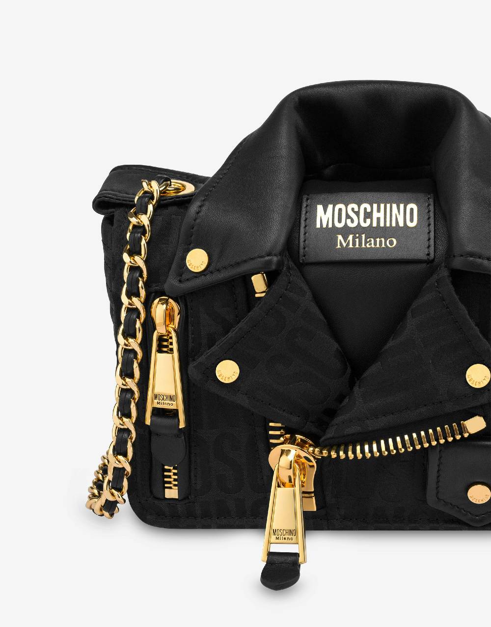 Love Moschino Moschino Biker bag in nylon Allover Logo I Più Venduti