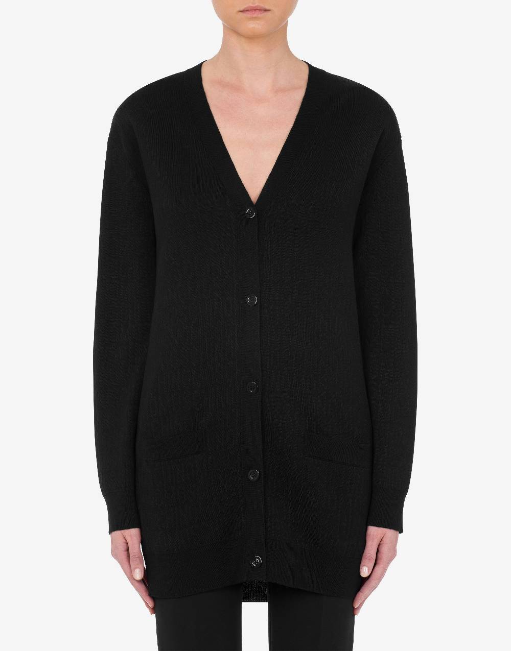 Love Moschino Cardigan in lana Allover Logo Negozio