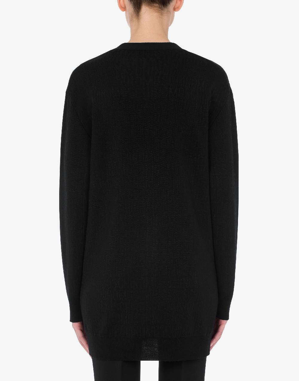 Love Moschino Cardigan in lana Allover Logo Negozio
