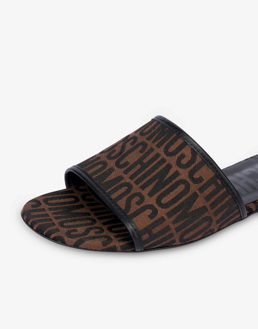 Love Moschino Sandali flat in nylon Allover Logo Pezzi Unici