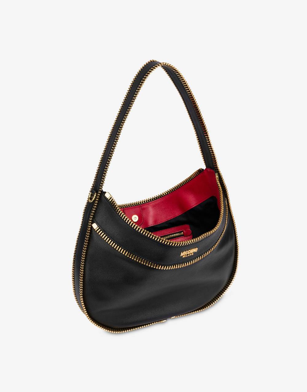 Love Moschino Moschino Rider hobo bag in vitello Sconto