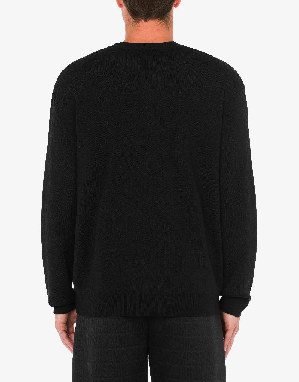 Love Moschino Cardigan in lana Allover Logo Offerte