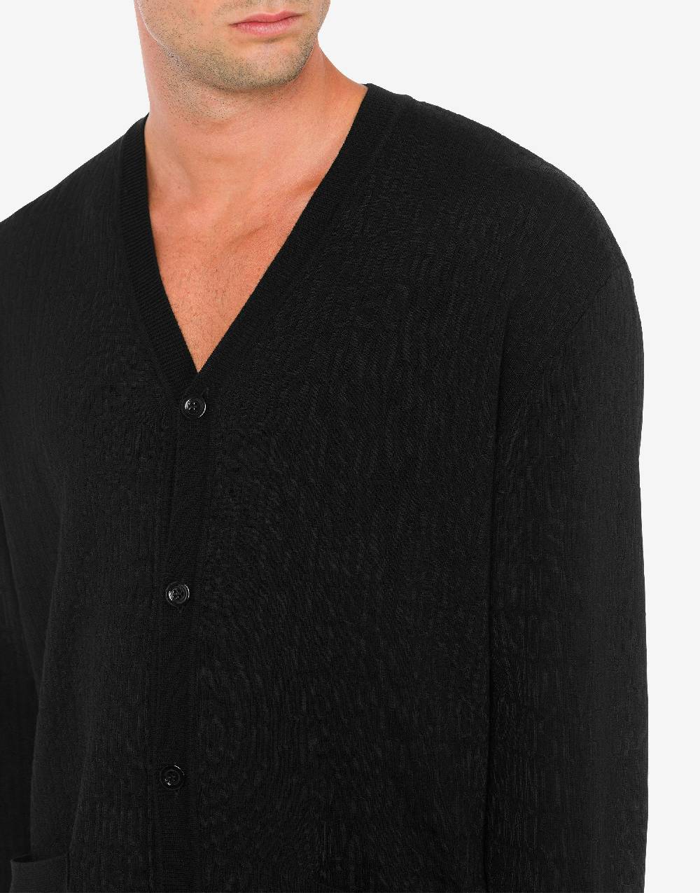 Love Moschino Cardigan in lana Allover Logo Offerte
