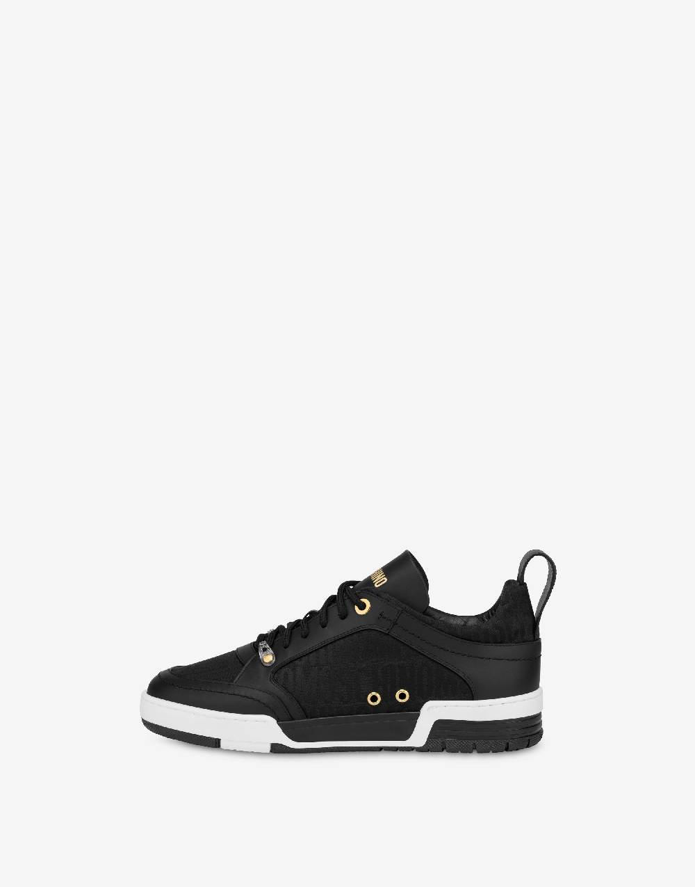Love Moschino Sneakers in nylon Allover Logo Saldi Di Fabbrica