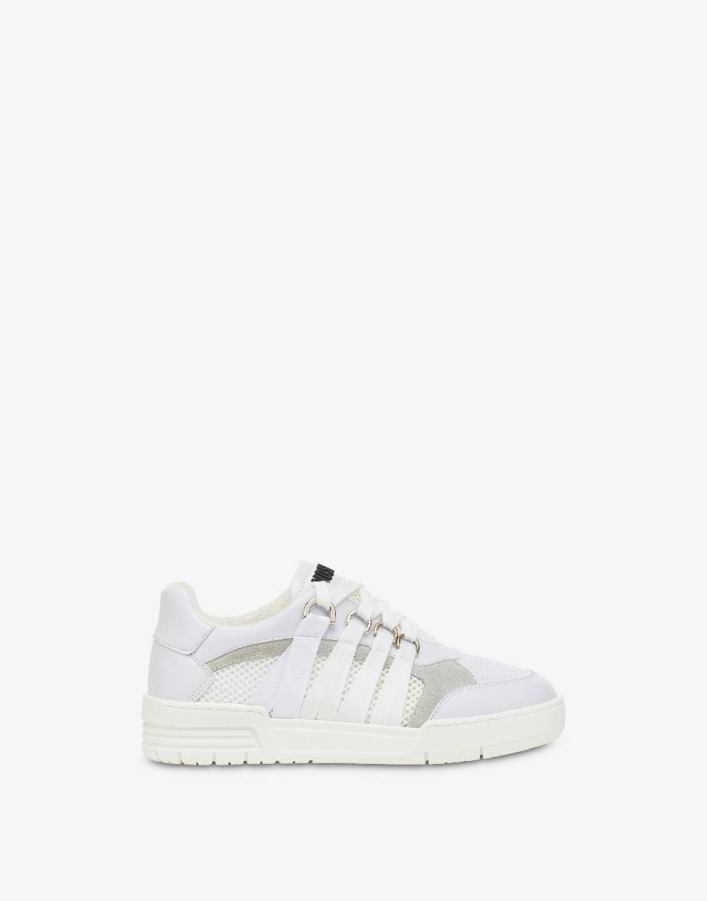 Love Moschino Sneakers Streetball in rete e vitello Prezzo Ridotto